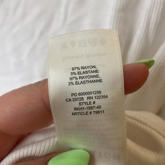 Babaton turtleneck long sleeve tee in white, size M - Picture 5 of 5